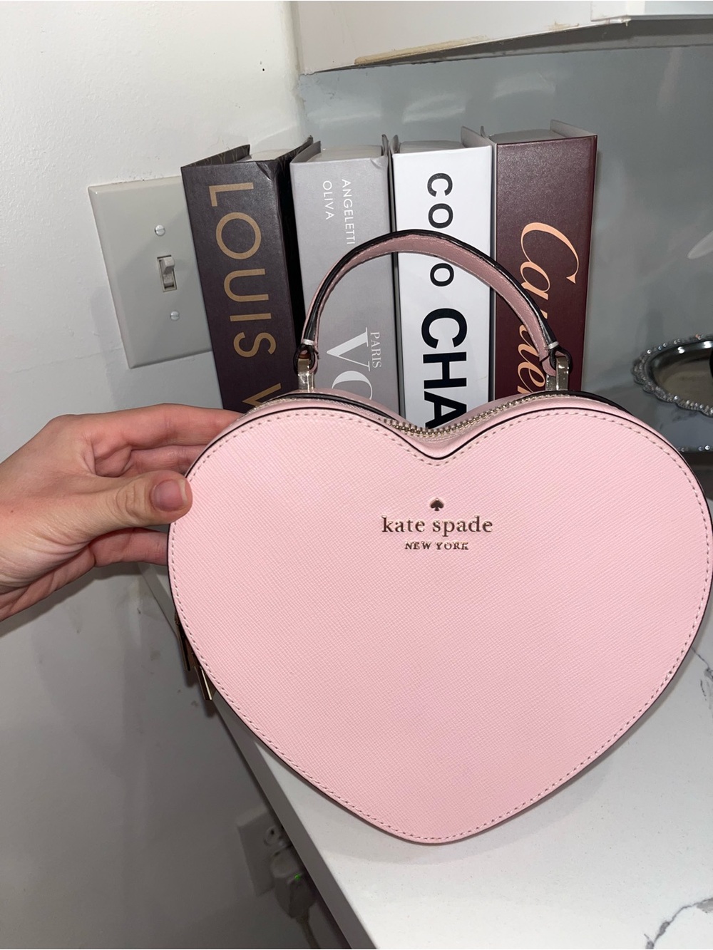 kate spade Light Pink Heart-Shaped Top-Handle Mini Bag